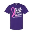 thumbnail image 1 of Inktastic Never Stop Fighting Breast Cancer Awareness T-Shirt, 1 of 5