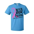 thumbnail image 1 of Inktastic Never Stop Fighting Breast Cancer Awareness T-Shirt, 1 of 5