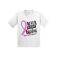 thumbnail image 1 of Inktastic Never Stop Fighting Breast Cancer Awareness Youth T-Shirt, 1 of 5