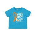 thumbnail image 1 of Inktastic Never Stop Fighting Leukemia Awareness Orange Ribbon Boys or Girls Baby T-Shirt, 1 of 5