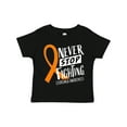 thumbnail image 1 of Inktastic Never Stop Fighting Leukemia Awareness Orange Ribbon Boys or Girls Toddler T-Shirt, 1 of 5