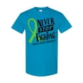 thumbnail image 1 of Inktastic Never Stop Fighting Mental Health Awareness Green Ribbon T-Shirt, 1 of 5