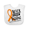 thumbnail image 1 of Inktastic Never Stop Fighting Multiple Sclerosis Awareness Boys or Girls Baby Bib, 1 of 4
