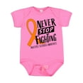 thumbnail image 1 of Inktastic Never Stop Fighting Multiple Sclerosis Awareness Boys or Girls Baby Bodysuit, 1 of 5
