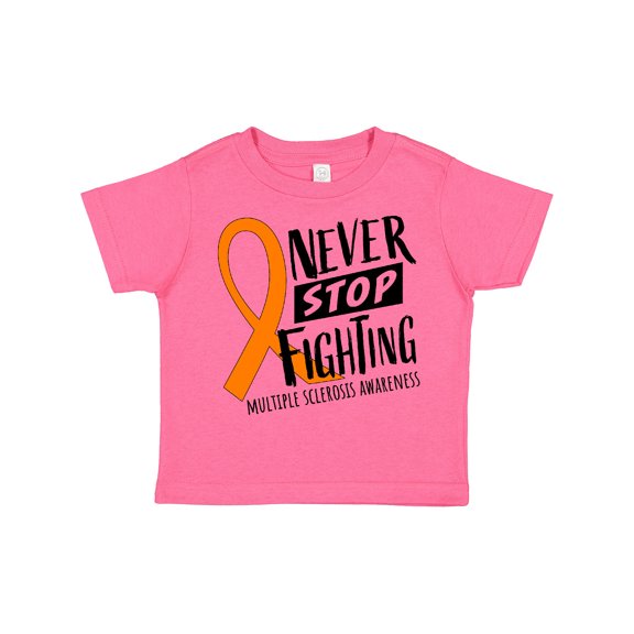 Inktastic Never Stop Fighting Multiple Sclerosis Awareness Boys or Girls Toddler T-Shirt