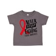 thumbnail image 1 of Inktastic Never Stop Fighting Stroke Awareness Red Ribbon Boys or Girls Toddler T-Shirt, 1 of 5