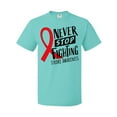 thumbnail image 1 of Inktastic Never Stop Fighting Stroke Awareness Red Ribbon T-Shirt, 1 of 5