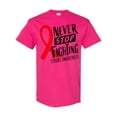 thumbnail image 1 of Inktastic Never Stop Fighting Stroke Awareness Red Ribbon T-Shirt, 1 of 5