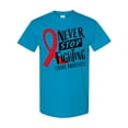 thumbnail image 1 of Inktastic Never Stop Fighting Stroke Awareness Red Ribbon T-Shirt, 1 of 5