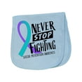 thumbnail image 1 of Inktastic Never Stop Fighting Suicide Prevention Awareness Ribbon Baby Burp Cloth, 1 of 3
