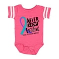 thumbnail image 1 of Inktastic Never Stop Fighting Suicide Prevention Awareness Ribbon Boys or Girls Baby Bodysuit, 1 of 5