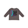 thumbnail image 1 of Inktastic Never Stop Fighting Suicide Prevention Awareness Ribbon Boys or Girls Long Sleeve Toddler T-Shirt, 1 of 5
