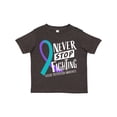 thumbnail image 1 of Inktastic Never Stop Fighting Suicide Prevention Awareness Ribbon Boys or Girls Toddler T-Shirt, 1 of 5