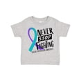 thumbnail image 1 of Inktastic Never Stop Fighting Suicide Prevention Awareness Ribbon Boys or Girls Toddler T-Shirt, 1 of 5