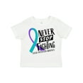 thumbnail image 1 of Inktastic Never Stop Fighting Suicide Prevention Awareness Ribbon Boys or Girls Toddler T-Shirt, 1 of 5