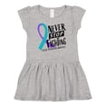 thumbnail image 1 of Inktastic Never Stop Fighting Suicide Prevention Awareness Ribbon Girls Baby Dress, 1 of 5