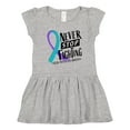 thumbnail image 1 of Inktastic Never Stop Fighting Suicide Prevention Awareness Ribbon Girls Toddler Dress, 1 of 5