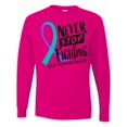 thumbnail image 1 of Inktastic Never Stop Fighting Suicide Prevention Awareness Ribbon Long Sleeve T-Shirt, 1 of 5