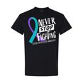 thumbnail image 1 of Inktastic Never Stop Fighting Suicide Prevention Awareness Ribbon T-Shirt, 1 of 5