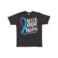 thumbnail image 1 of Inktastic Never Stop Fighting Suicide Prevention Awareness Ribbon T-Shirt, 1 of 5