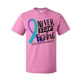 thumbnail image 1 of Inktastic Never Stop Fighting Suicide Prevention Awareness Ribbon T-Shirt, 1 of 5
