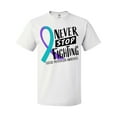 thumbnail image 1 of Inktastic Never Stop Fighting Suicide Prevention Awareness Ribbon T-Shirt, 1 of 5