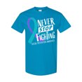 thumbnail image 1 of Inktastic Never Stop Fighting Suicide Prevention Awareness Ribbon T-Shirt, 1 of 5