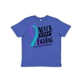 thumbnail image 1 of Inktastic Never Stop Fighting Suicide Prevention Awareness Ribbon Youth T-Shirt, 1 of 5