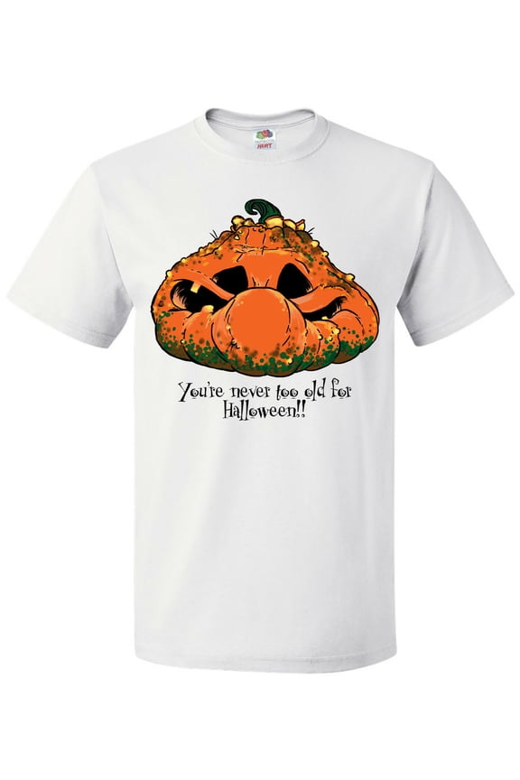 Never Too Old for Halloween Pumpkin T-Shirt