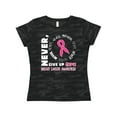 thumbnail image 1 of Inktastic Never give up Hope Breast Cancer Awareness Women's T-Shirt, 1 of 5