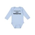 thumbnail image 1 of Inktastic Nevertheless, She Persisted Boys or Girls Long Sleeve Baby Bodysuit, 1 of 5
