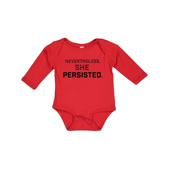 Inktastic Nevertheless, She Persisted Boys or Girls Long Sleeve Baby Bodysuit
