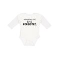 thumbnail image 1 of Inktastic Nevertheless, She Persisted Boys or Girls Long Sleeve Baby Bodysuit, 1 of 5