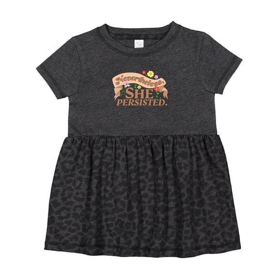 Inktastic Nevertheless, She Persisted Girls Baby Dress