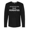 thumbnail image 1 of Inktastic Nevertheless, She Persisted Long Sleeve T-Shirt, 1 of 5