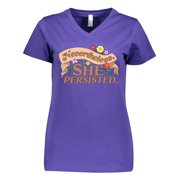 Inktastic Nevertheless, She Persisted Women's V-Neck T-Shirt