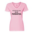 thumbnail image 1 of Inktastic Nevertheless, She Persisted Women's V-Neck T-Shirt, 1 of 5