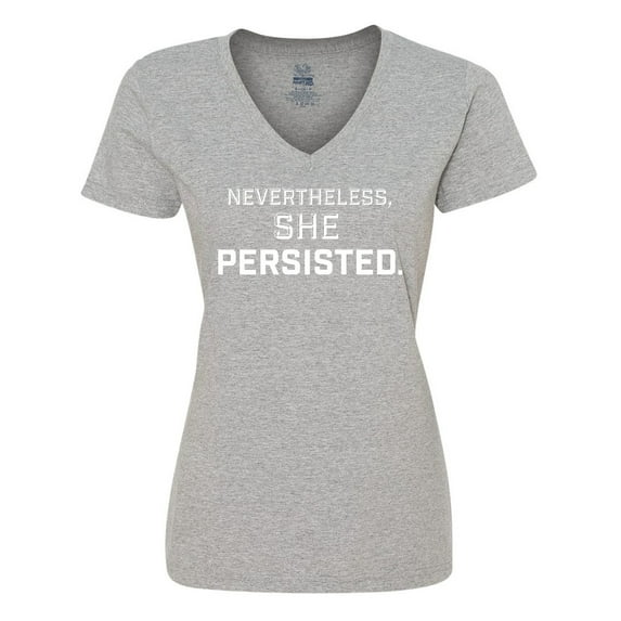 Inktastic Nevertheless, She Persisted Women's V-Neck T-Shirt