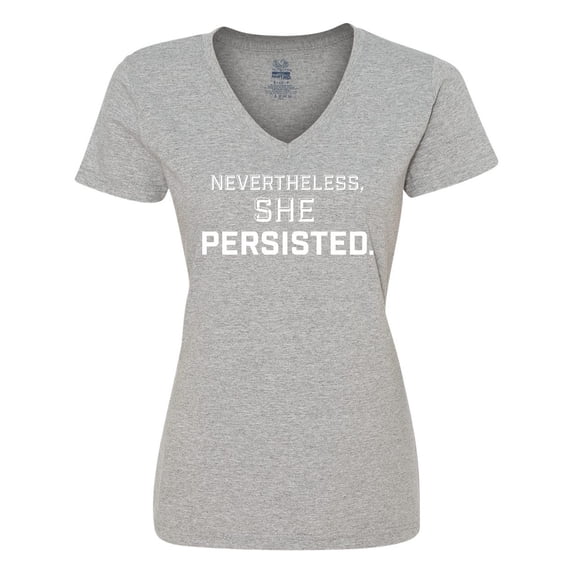 Inktastic Nevertheless, She Persisted Women's V-Neck T-Shirt