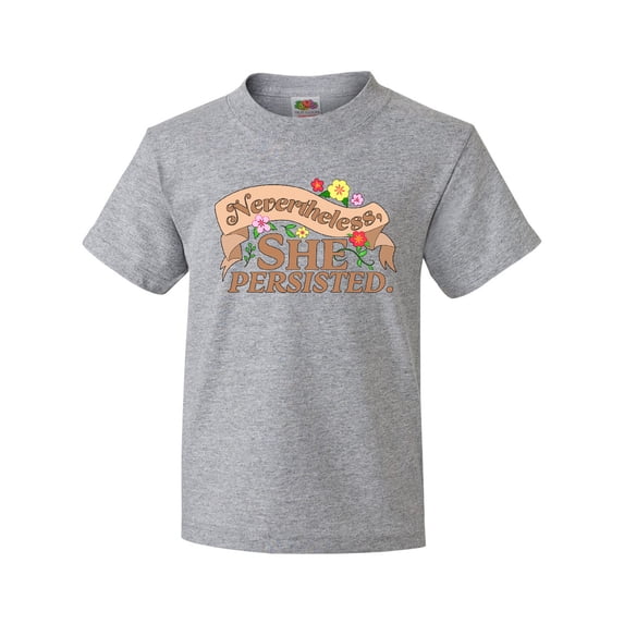 Inktastic Nevertheless, She Persisted Youth T-Shirt