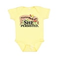 thumbnail image 1 of Inktastic Nevertheless, She Persisted with Flowers Boys or Girls Baby Bodysuit, 1 of 5
