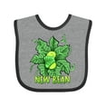 thumbnail image 1 of Inktastic New Bean Cute Sleeping Bean in Leaves and Vines Boys or Girls Baby Bib, 1 of 4