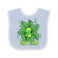 thumbnail image 1 of Inktastic New Bean Cute Sleeping Bean in Leaves and Vines Boys or Girls Baby Bib, 1 of 4