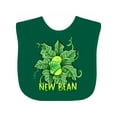 thumbnail image 1 of Inktastic New Bean Cute Sleeping Bean in Leaves and Vines Boys or Girls Baby Bib, 1 of 4