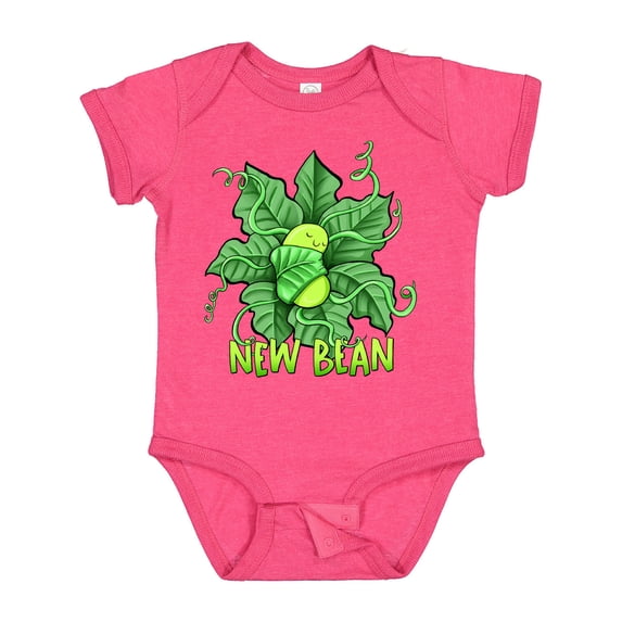 Inktastic New Bean Cute Sleeping Bean in Leaves and Vines Boys or Girls Baby Bodysuit