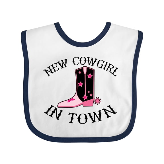 Inktastic New Cowgirl in Town Cow Girl Girls Baby Bib