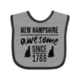 thumbnail image 1 of Inktastic New Hampshire Awesome Since 1788 Boys or Girls Baby Bib, 1 of 4