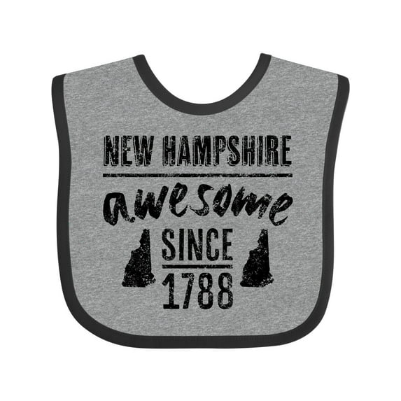 Inktastic New Hampshire Awesome Since 1788 Boys or Girls Baby Bib