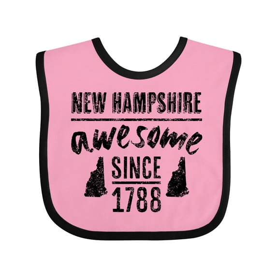 Inktastic New Hampshire Awesome Since 1788 Boys or Girls Baby Bib