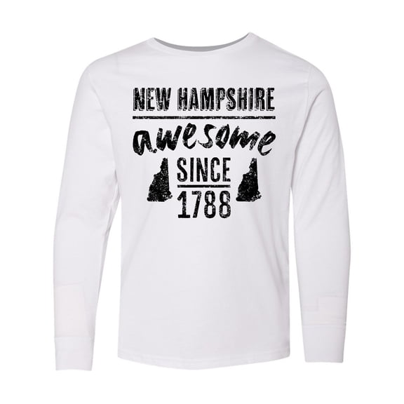 Inktastic New Hampshire Awesome Since 1788 Long Sleeve Youth T-Shirt